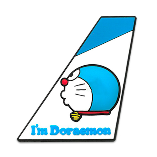 I'm DORAEMON飛行機 尾翼型ラバーマグネット(ブルー)