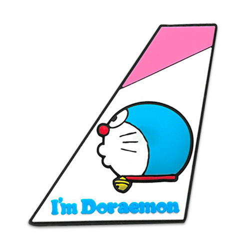 I'm DORAEMON飛行機 尾翼型ラバーマグネット(ピンク)