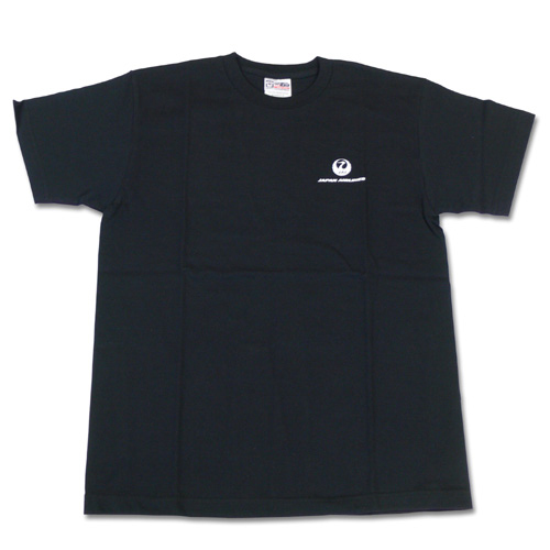 JAL鶴丸Tシャツ(黒）M